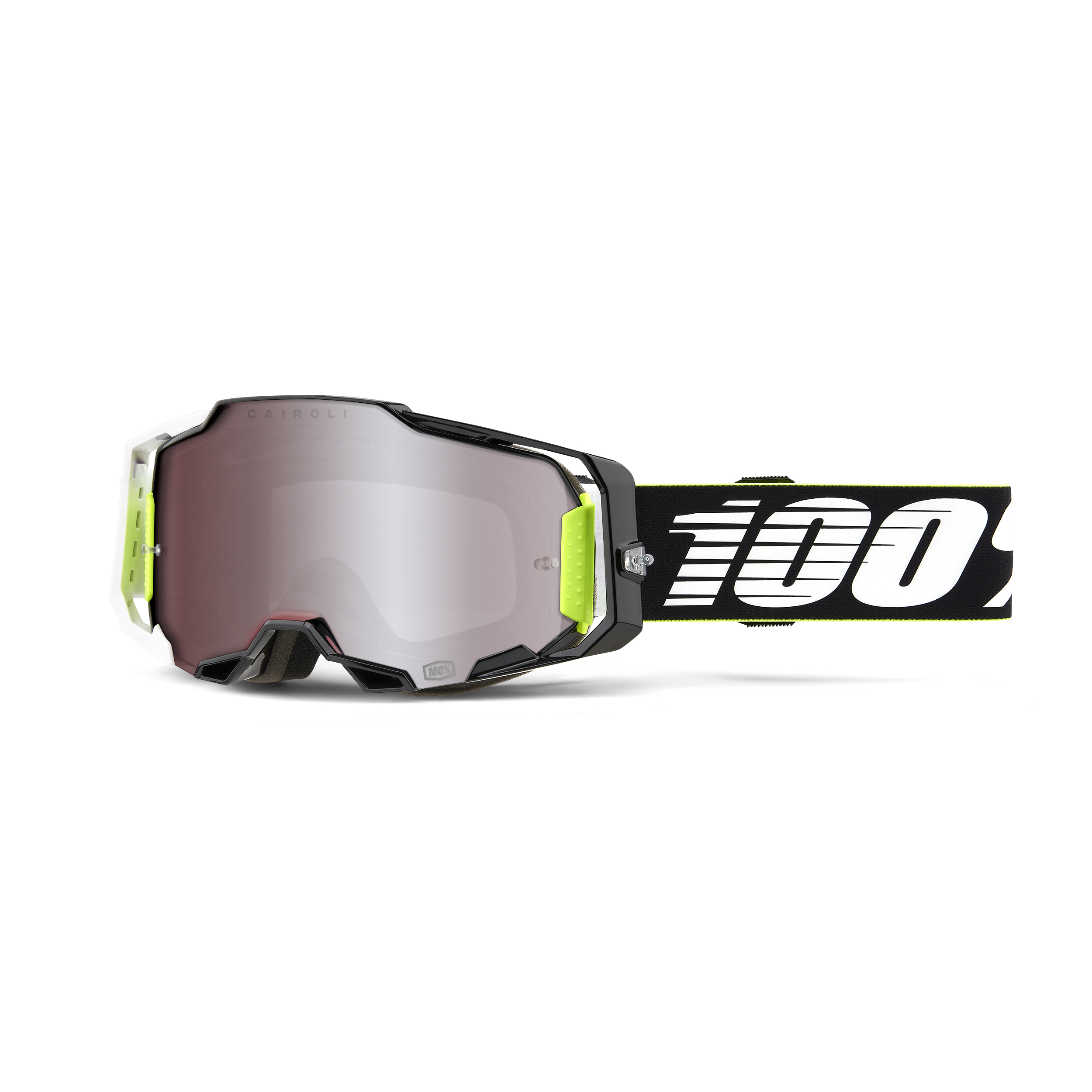 100% Armega Goggles RACR HiPER Silver Mirror Lens Adult Unisex - Premium off-road goggles with HiPER Silver Mirror lens - Click Image to Close