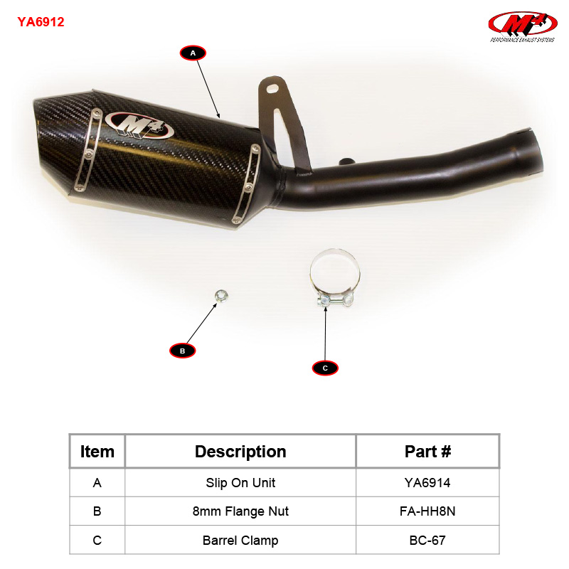 Carbon Fiber Muffler Slip On Exhaust System - For 16-21 Yamaha XSR900 - Click Image to Close