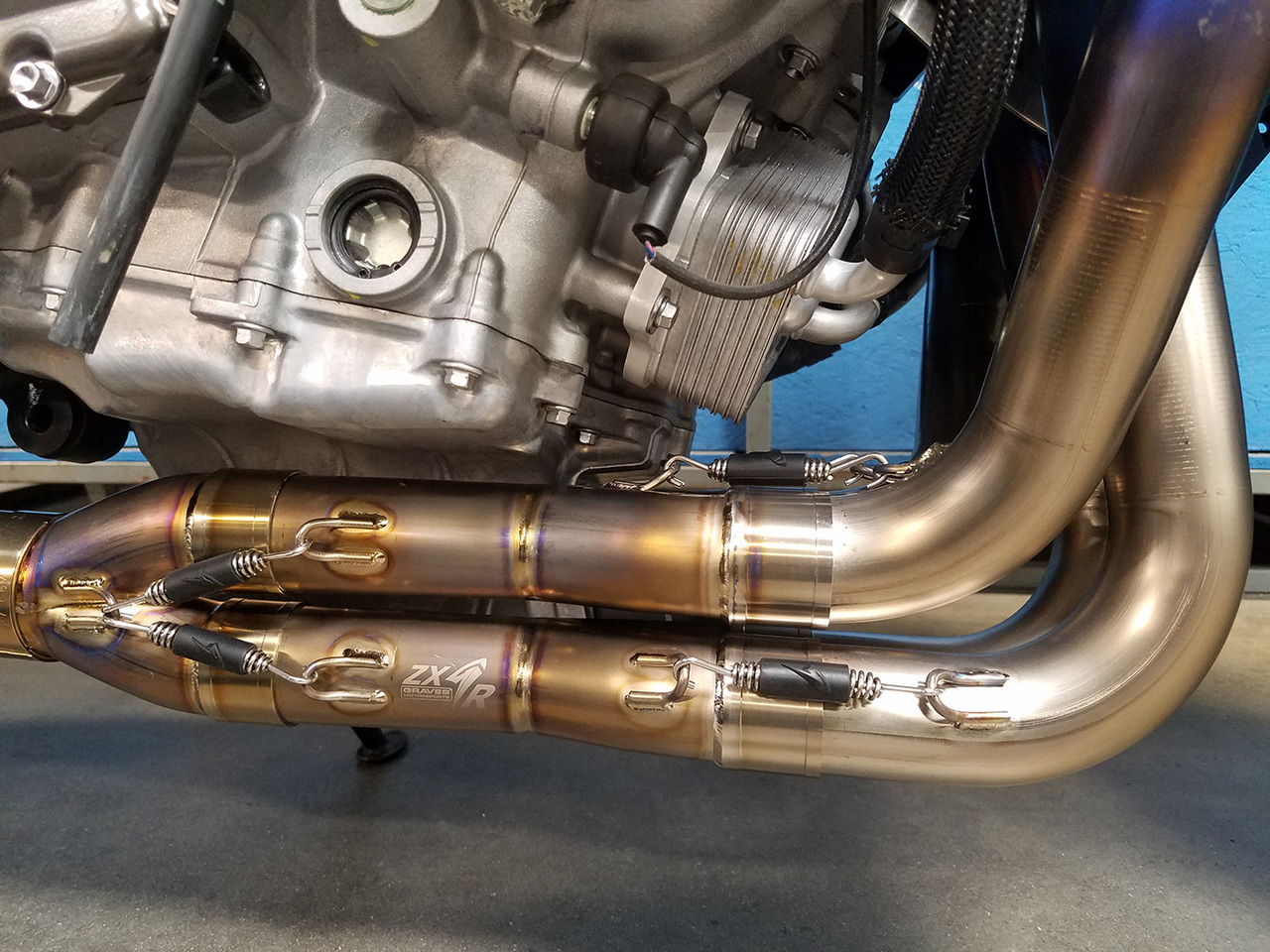 WORKS LINK LOW Mount Full Exhaust System - For 16-19 ZX10R - Click Image to Close