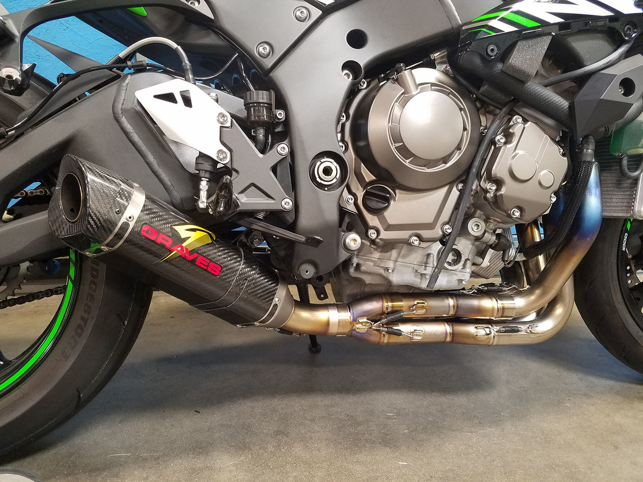 WORKS LINK LOW Mount Full Exhaust System - For 16-19 ZX10R - Click Image to Close