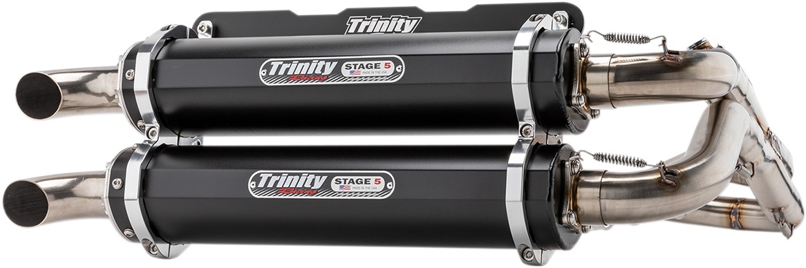 Stage 5 Full Exhaust - Black Mufflers - For 18-21 Polaris RZR RS1 - Click Image to Close