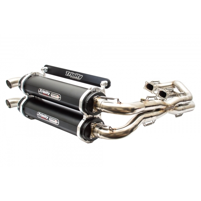 Stage 5 Full Exhaust - Black Mufflers - For 18-21 Polaris RZR RS1 - Click Image to Close