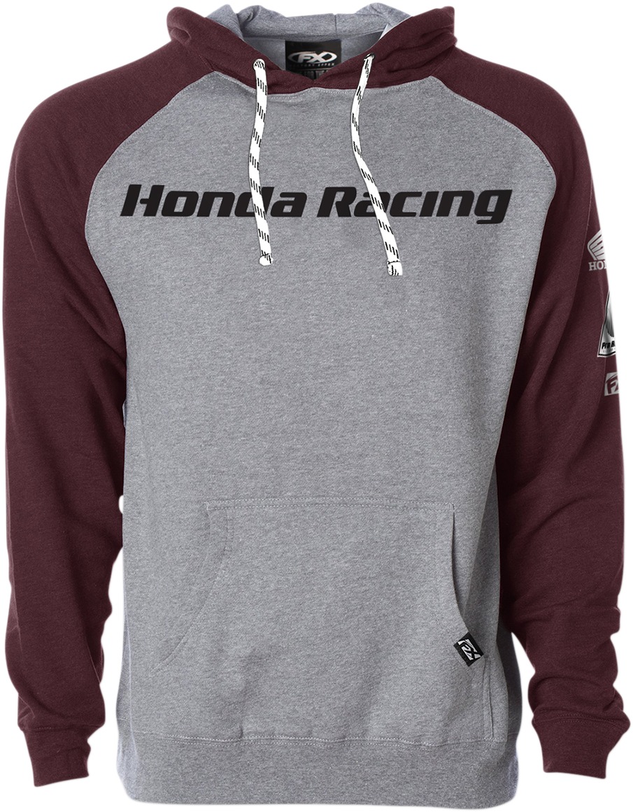 Factory Effex Honda Racing Hoody Grey/Burgundy - Size M - Click Image to Close