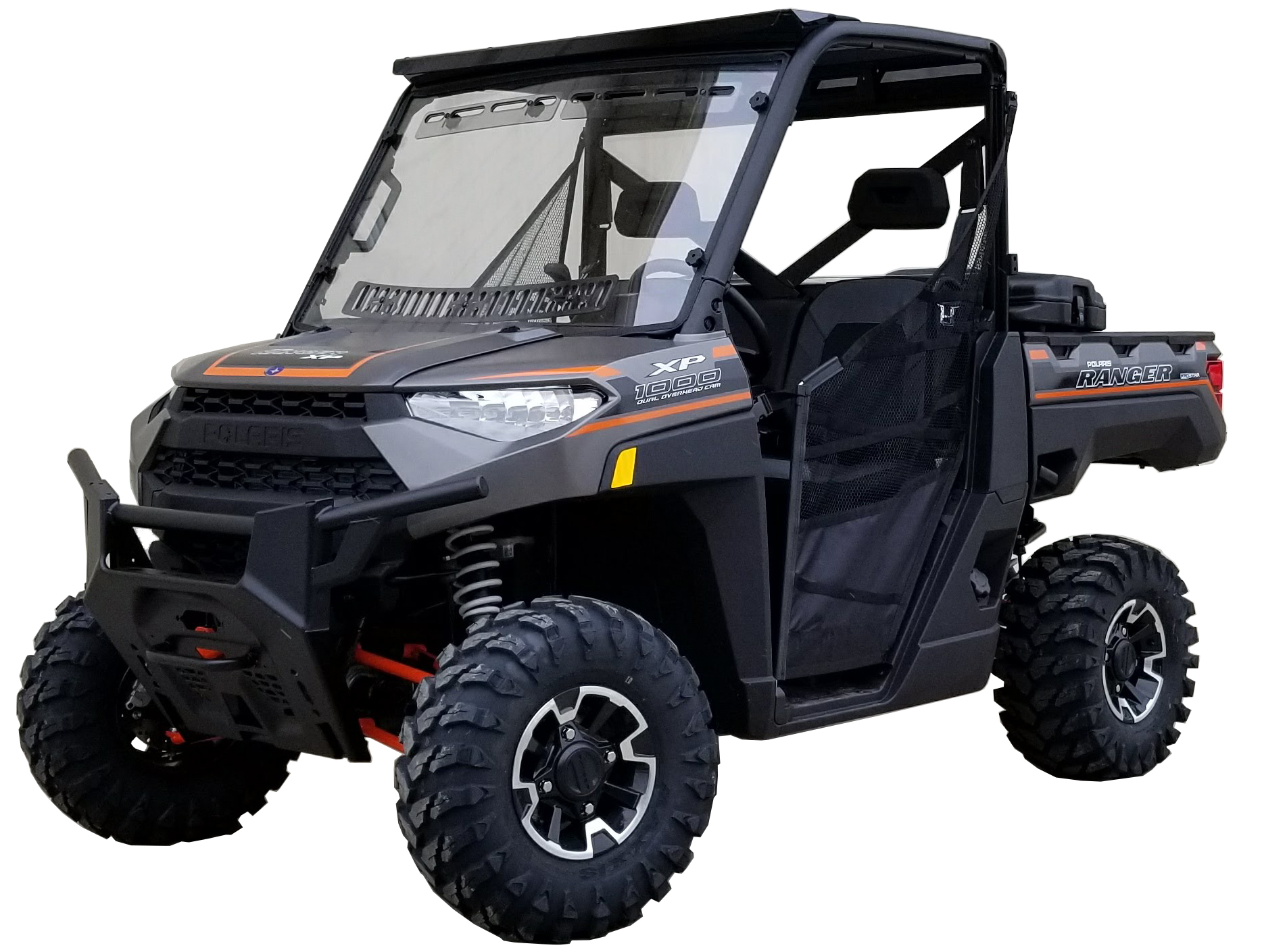Full Windshield Dual Vent - For 13-17 Polaris Ranger w/ Profile Tubing - Click Image to Close