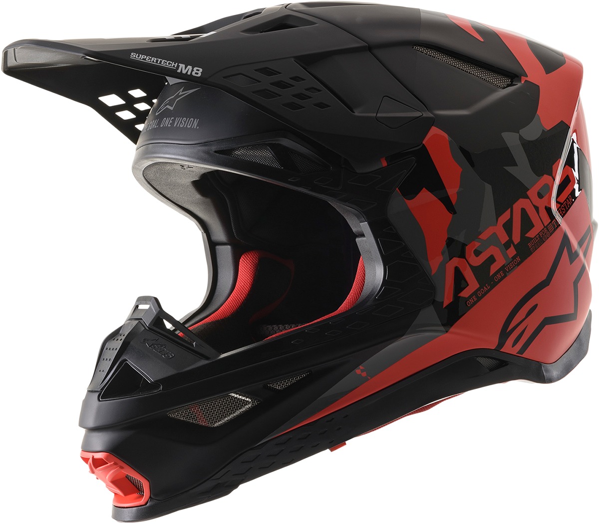 Supertech SM8 Echo MIPS Offroad Helmet Black/Red Medium - Click Image to Close