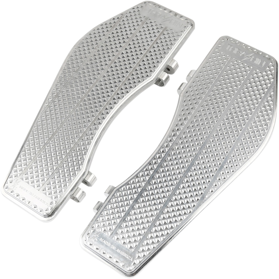 Billet Knurled Driver Floorboards - For Harley Touring w/ OE Floorboard Mounts - Click Image to Close