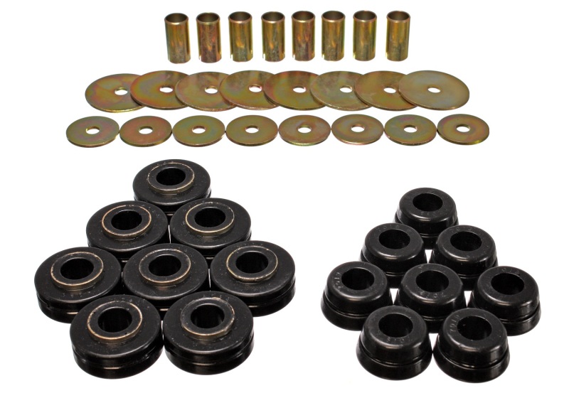 Energy Suspension Body Mount Set - Black Fits Scout II - Click Image to Close