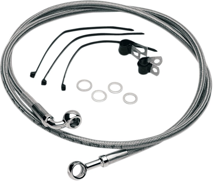 Drag Specialties Stainless Steel Front Brake Line Kit For Harley FXDWG FXSTC FXST - Click Image to Close