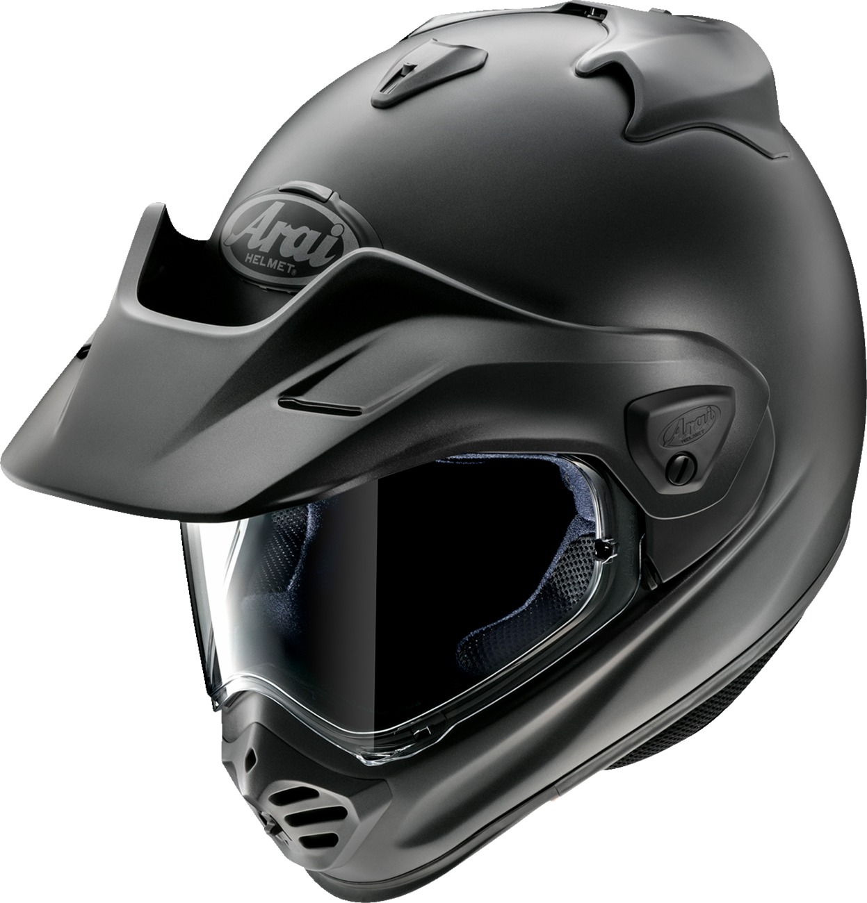 Arai XD-5 Solid Helmet Matte Black Large - Dual sport helmet with peak and visor - Click Image to Close