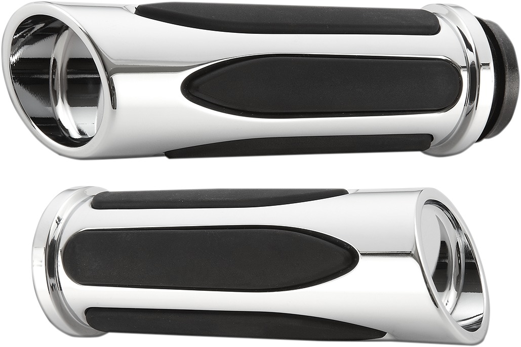Arlen Ness Deep Cut Comfort Grips Chrome - Click Image to Close