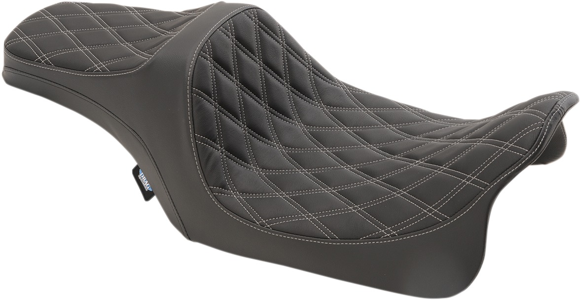Drag Specialties Predator III Seat Black/Silver For Harley Touring - Fits Harley Touring models, see details below - Click Image to Close