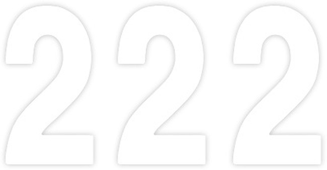 Factory Effex 4" Pro Numbers White #2 Decals Pack of 3 - Click Image to Close