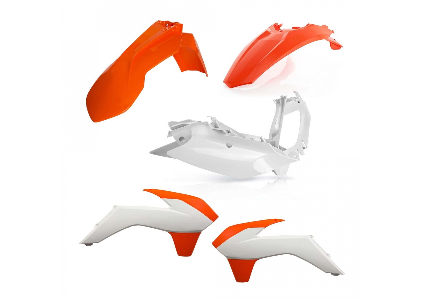 Plastic Kit - Orange & White Original '16 - For 14-16 KTM XC/EXC - Click Image to Close