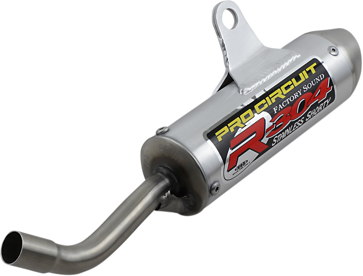 R-304 Shorty Aluminum Slip On Exhaust Silencer - For 18-21 85 SX & TC85 - Click Image to Close