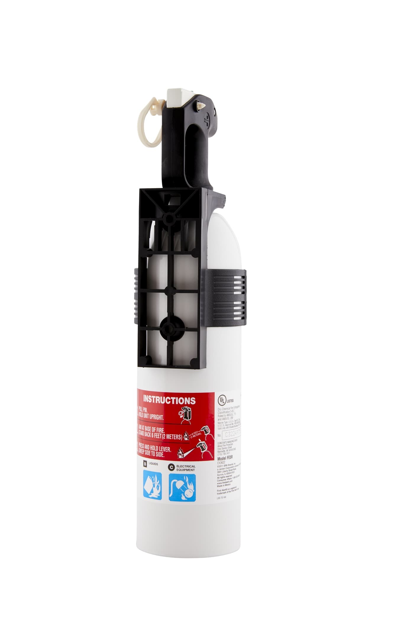PWC Fire Extinguisher White 1.4 Lb. - 5-B:C - Click Image to Close