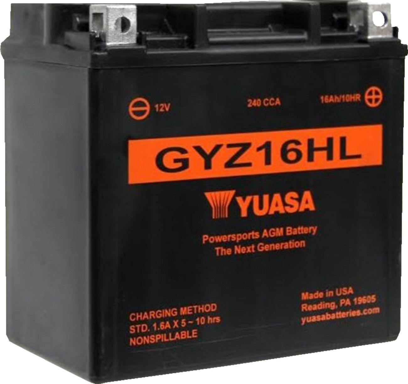 Yuasa GYZ16HL Factory Activated AGM Battery Maintenance Free - Click Image to Close