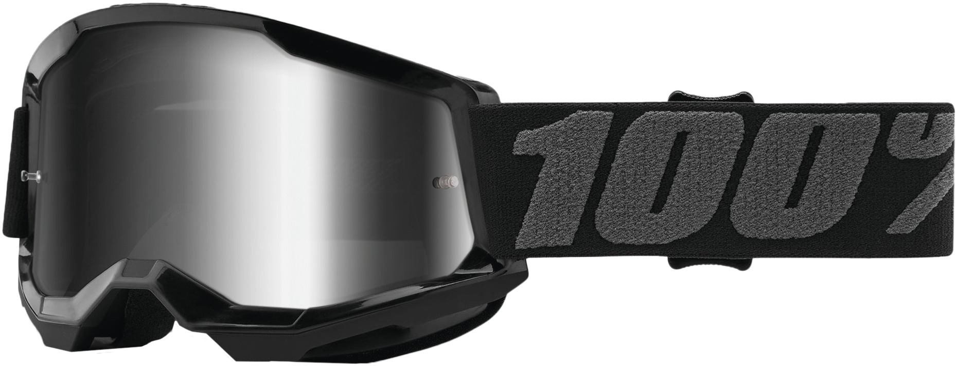 Strata 2 Black Junior Goggles - Silver Mirror Lens - Click Image to Close