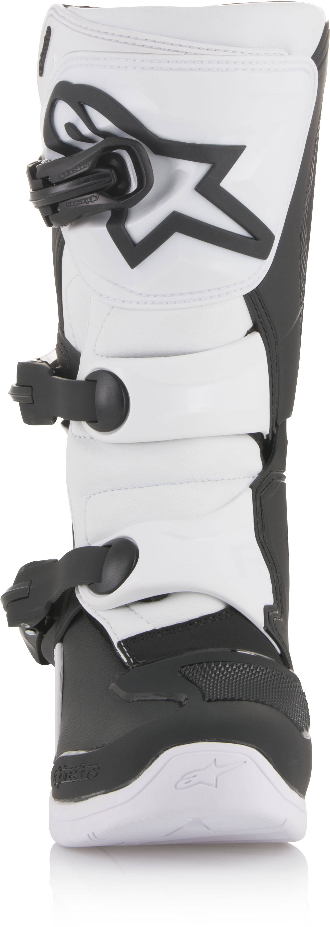 Tech 3S Boots Black/White Size 4 - Click Image to Close