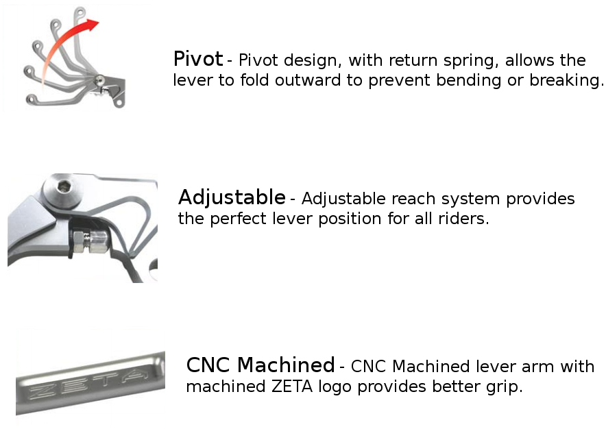 Pivot CP CNC Clutch Lever - 4 Finger Length - Honda CRF250L & Rally - Click Image to Close