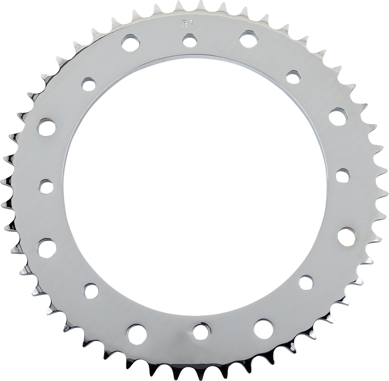 Drag Specialties Rear Sprocket Chrome 51T 530 Chain Harley Touring - 530 chain 51T rear sprocket For Harley Touring - Click Image to Close