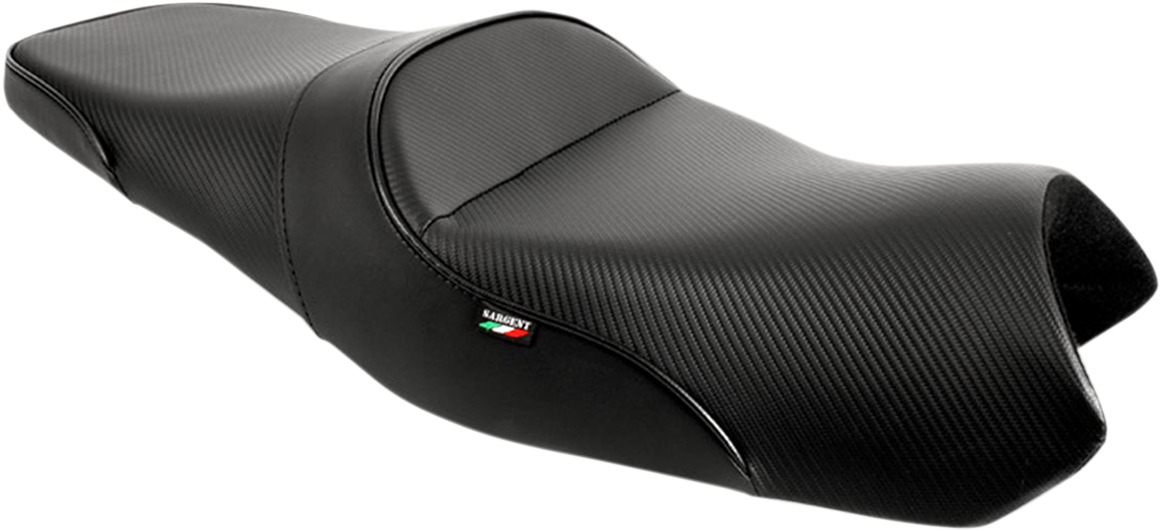 World Sport Performance Plain CarbonFX Vinyl 2-Up Seat - Black - Click Image to Close