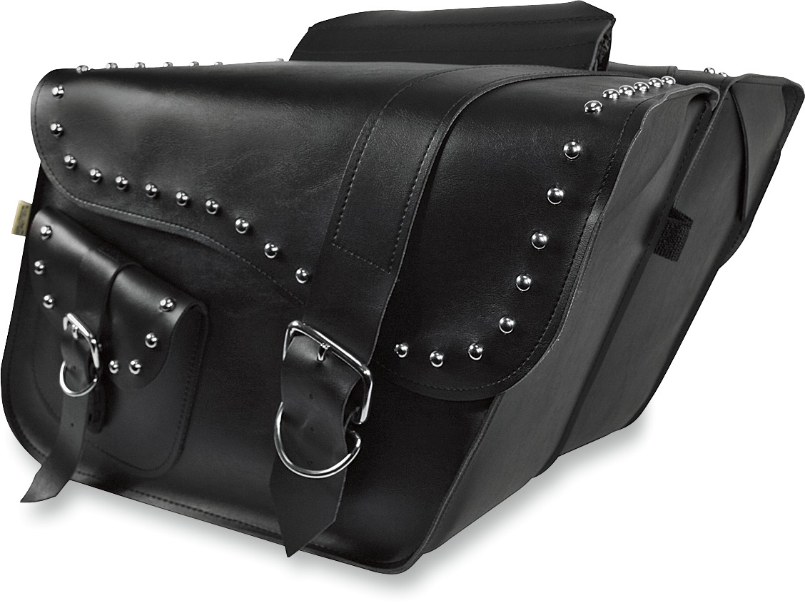 Willie & Max Ranger Studded Slant Saddlebags 16"x11"x6.5" - Click Image to Close