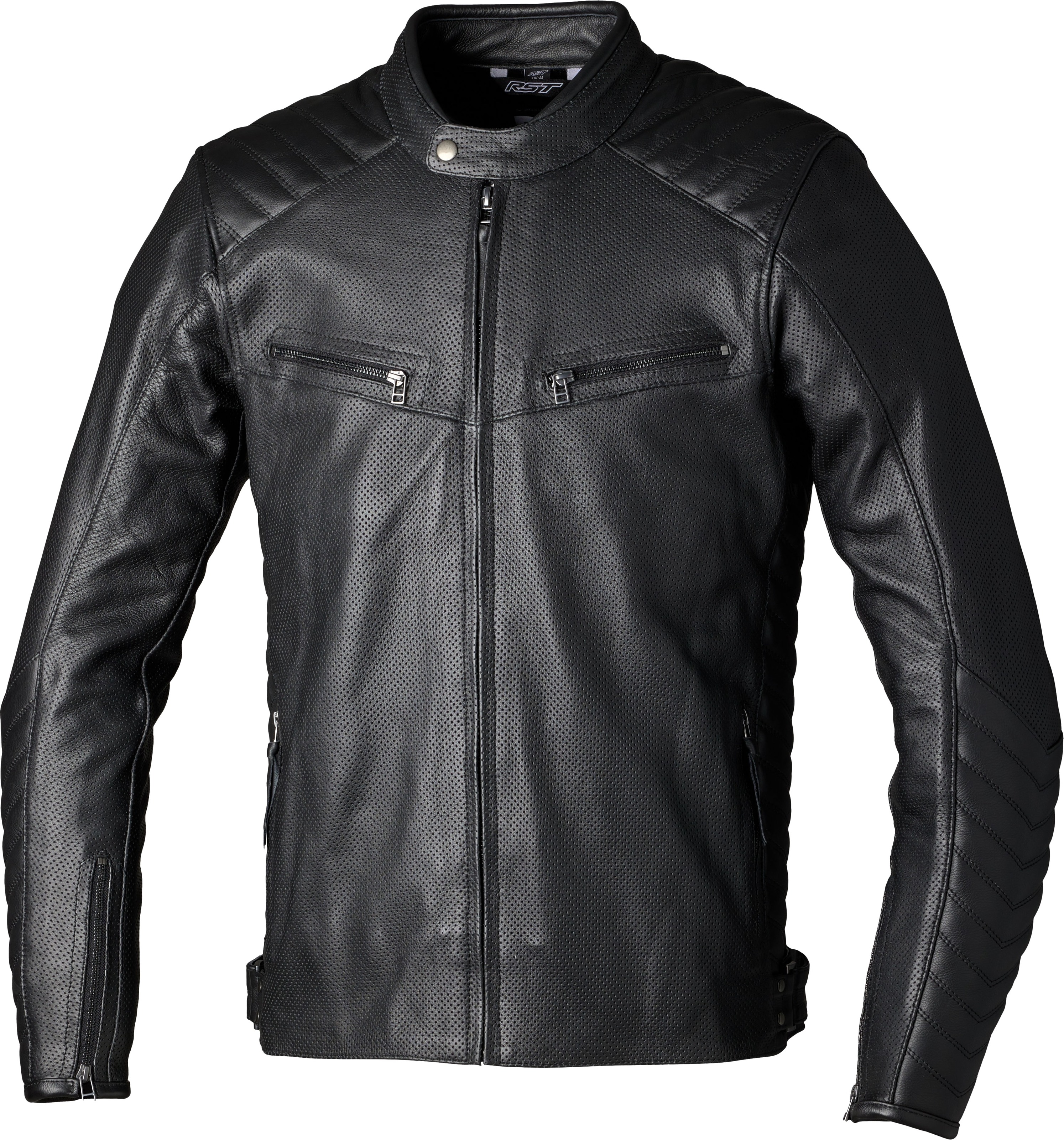 RST Roadster Air CE Jacket Black Leather Small - Perforated black leather jacket, Small - Click Image to Close