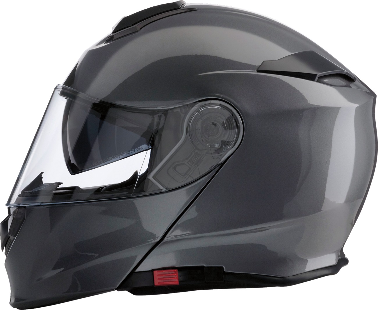 Z1R Solaris 2.0 Modular Helmet 3XL Gloss Dark Silver - Modular helmet with drop-down sun visor - Click Image to Close