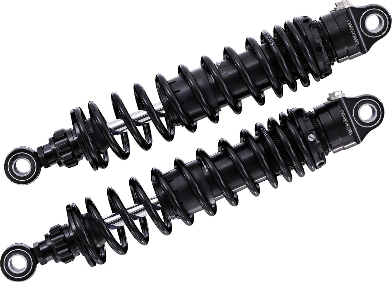 Ohlins STX36 Blackline Twin Shocks HD 776S2 Black For Harley-Davidson - Rear twin shocks, STX36 Blackline. For Harley-Davidson - Click Image to Close
