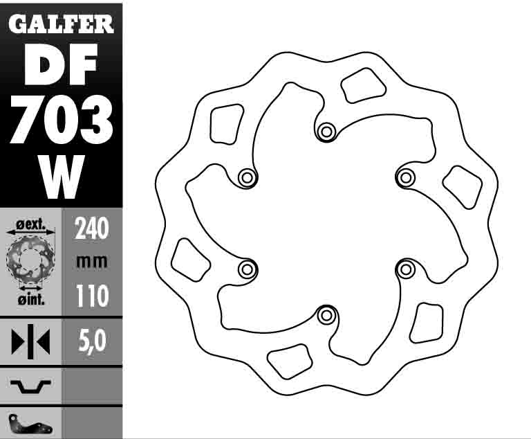 Solid Wave Brake Rotor - Rear Disc - Click Image to Close