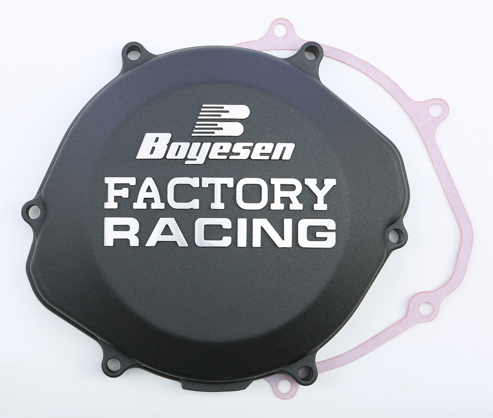 Black Factory Racing Clutch Cover - 02-07 Honda CR250R - Click Image to Close