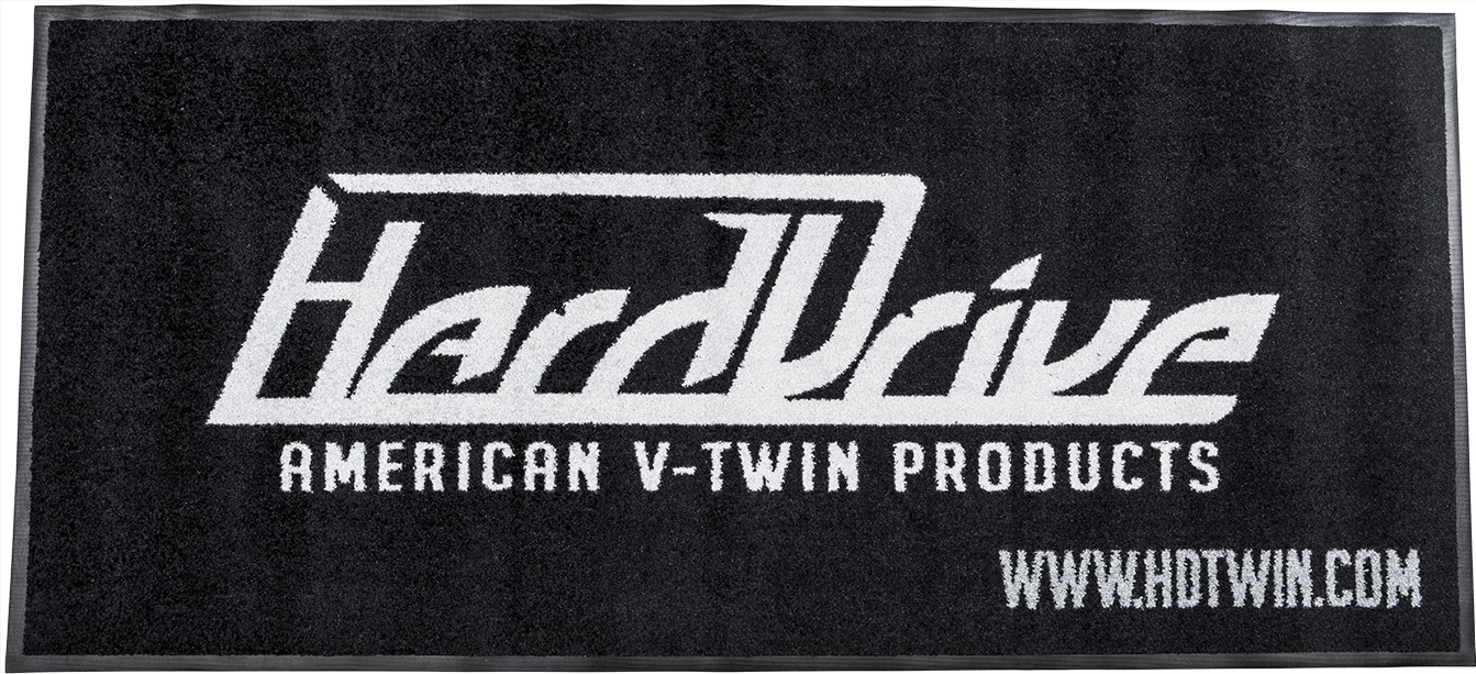 HardDrive Floor Rug 33x73 Inch Black - Floor rug for shop or garage, 33x73 in. - Click Image to Close