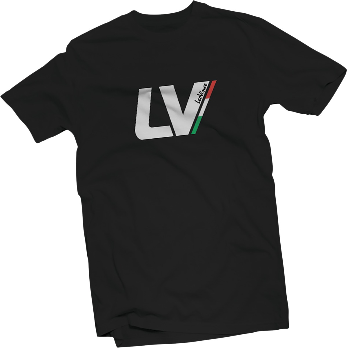 Leovince T-Shirt Black White Men's Medium - 100% cotton crewneck tee, size M, black/white - Click Image to Close