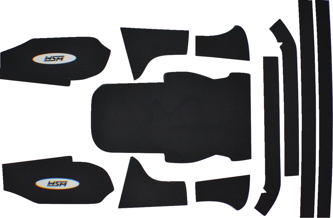 WSM Traction Mat Black For Kawasaki JS800 800 SX-R 2003-2011 - Traction mat set for Kawasaki 800 SX-R 2003-2011 - Click Image to Close