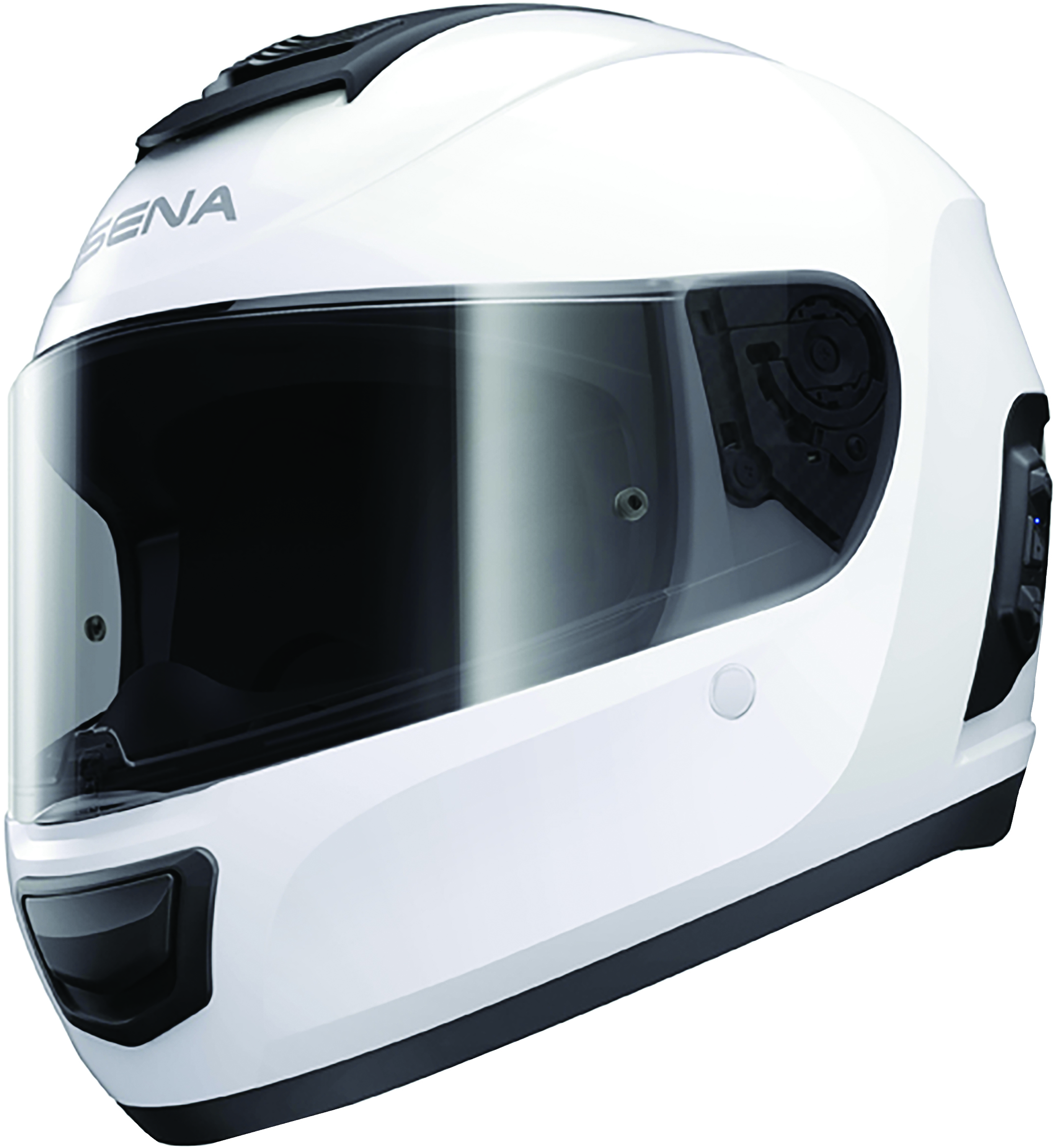 Momentum Lite Full Face White XS Bluetooth Helmet - Click Image to Close