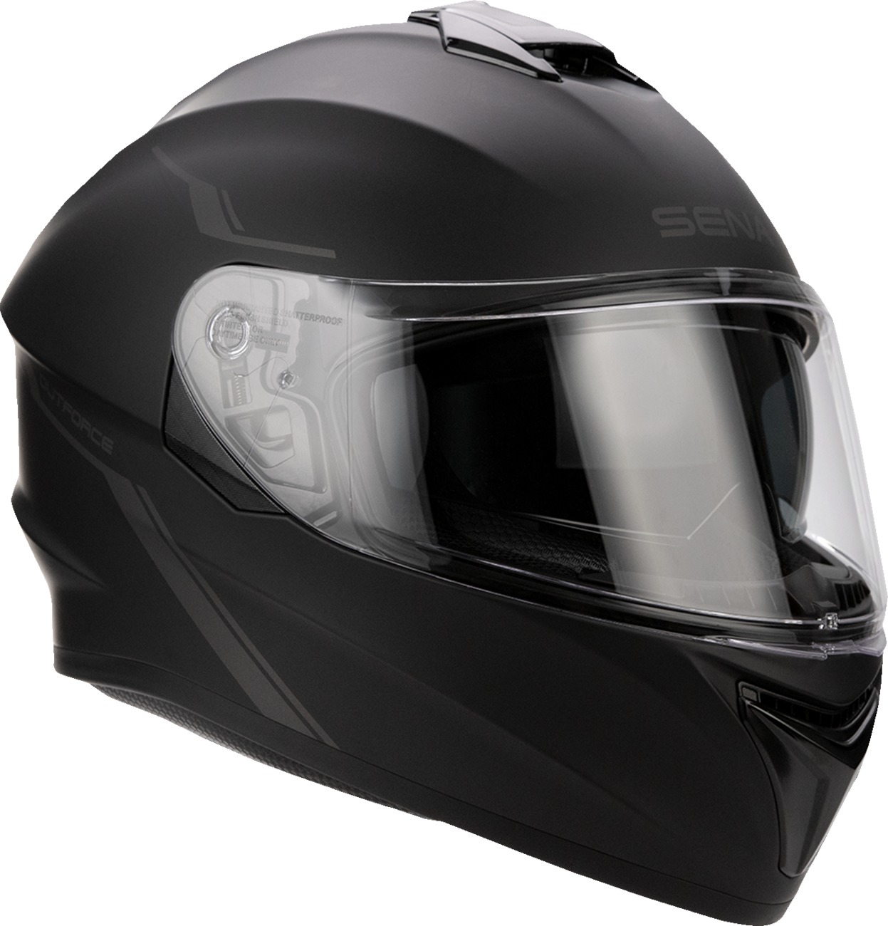 Sena OutForce Bluetooth Helmet Matte Black 2XL - Click Image to Close