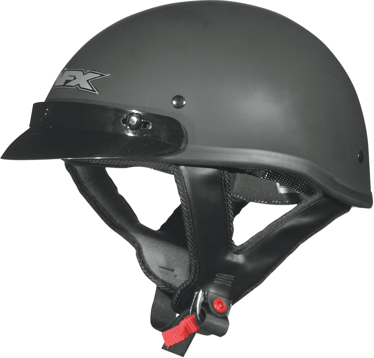 FX-70 Street Half Helmet Matte Black X-Small - Click Image to Close