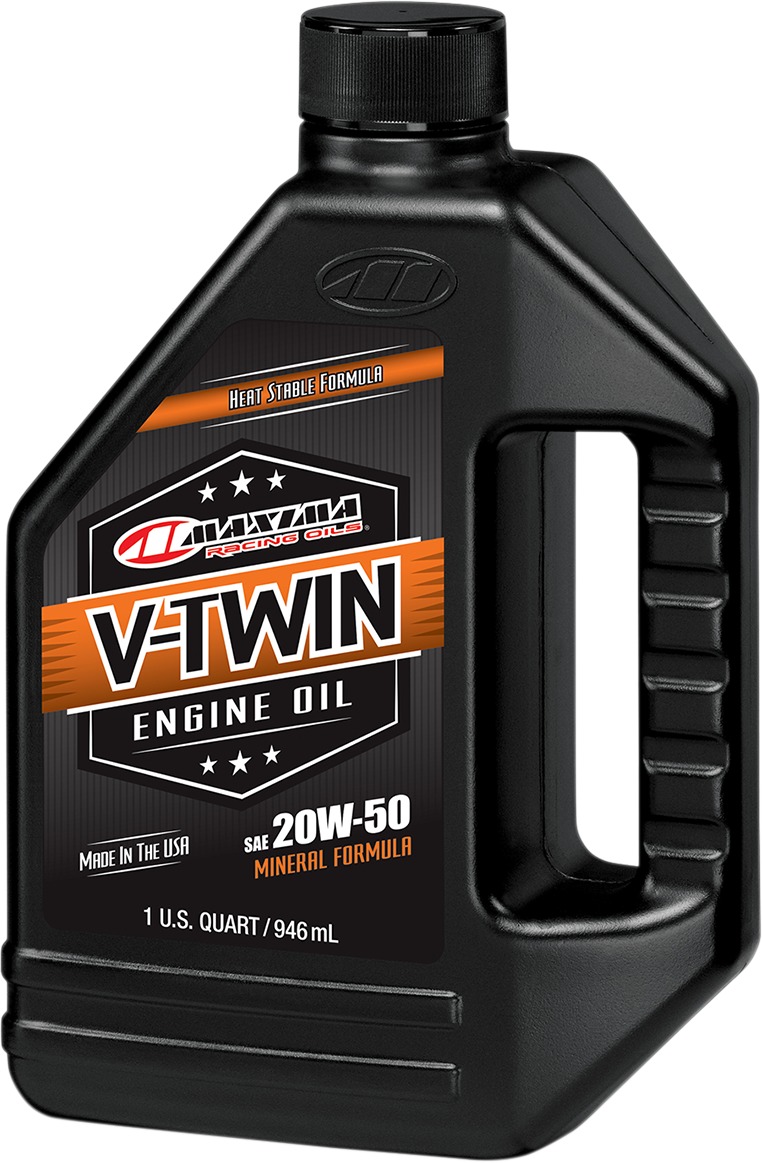 Maxima V-Twin Mineral Engine Oil 20W50 1 qt. - Click Image to Close