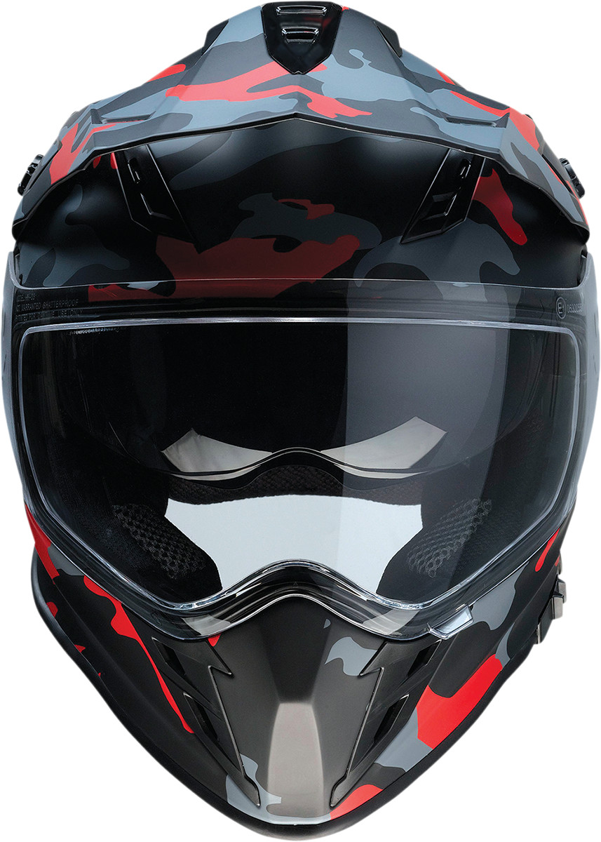 Range Dual Sport Helmet Large - Red Camo - Click Image to Close