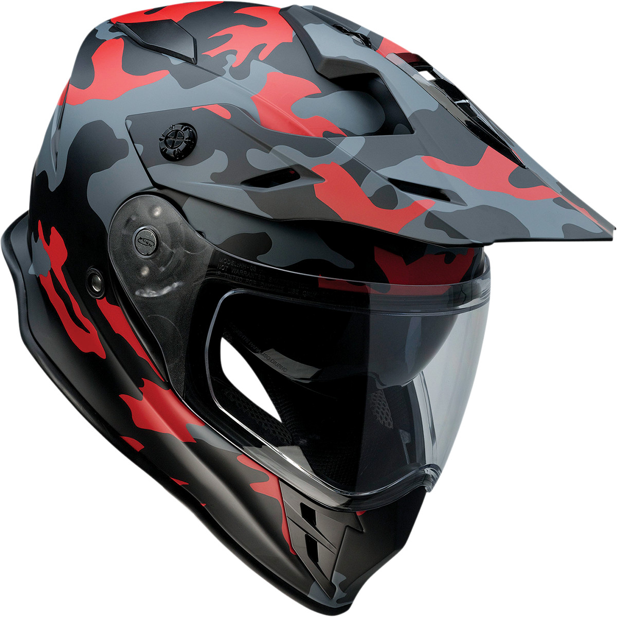 Range Dual Sport Helmet X-Small - Red Camo - Click Image to Close