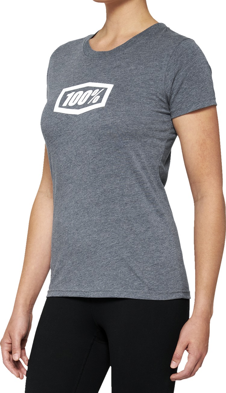 100% Women's Icon Tee Heather Gray XL - Click Image to Close