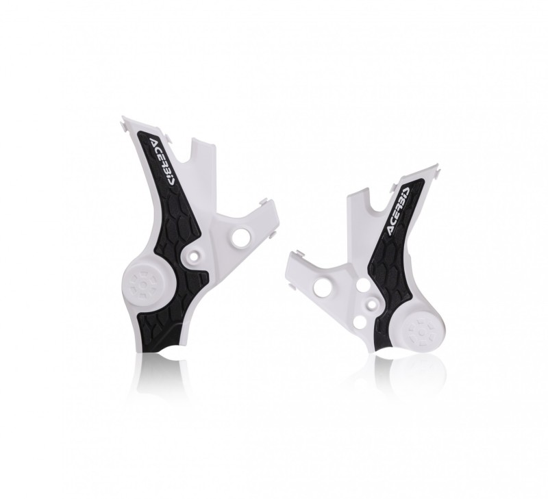 Acerbis X-Grip Frame Guards White/Black For 21+ Honda Africa Twin - Click Image to Close