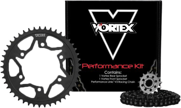 V3 Chain & Sprocket Kit Black SX Chain 520 14/47 Black Steel - For 99-11 Suzuki SV650 - Click Image to Close