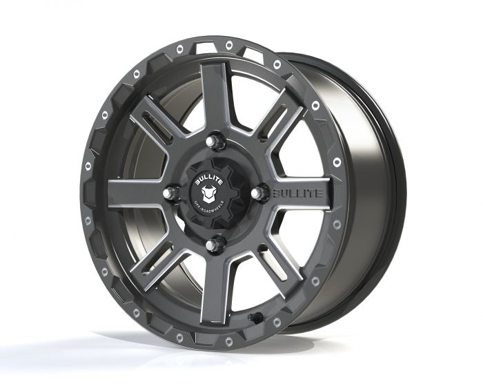 Bullite Lancer Wheel Gun Metal 14x7 4/137 5+2 - 14x7 Gun Metal, 4x137 bolt pattern, 5+2 offset - Click Image to Close