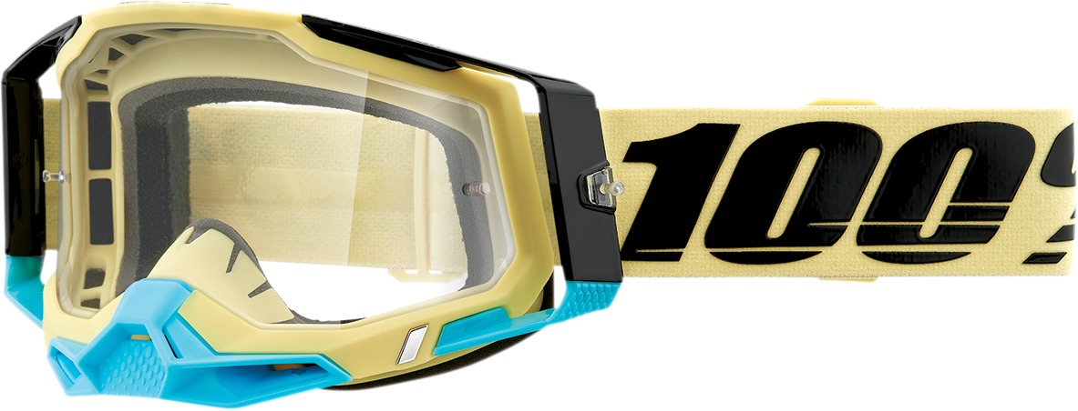 Racecraft 2 Black / Airblast / Blue / Tan Goggles - Clear Lens - Click Image to Close