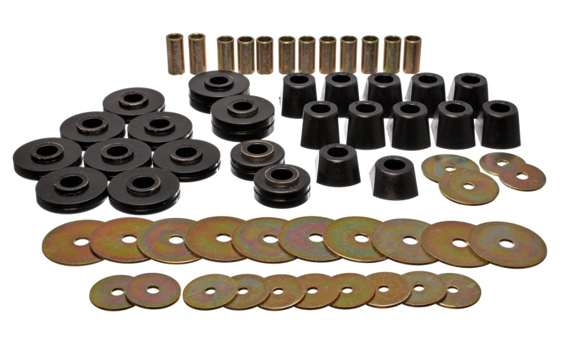Black Body Mount Set Fits 67-95 K5 Blazer/67-70 Denali XL/Suburban/Yukon XL - Click Image to Close