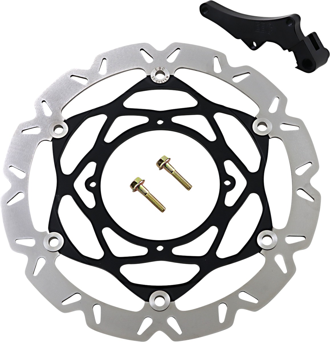 Contour Solid Front Oversized Brake Rotor Kit 320mm - Black - Click Image to Close