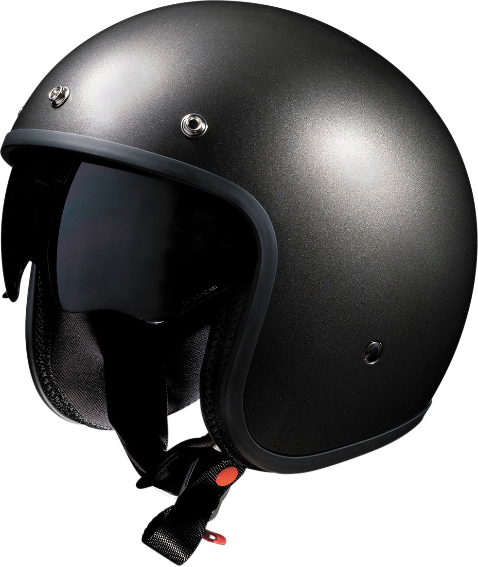 Saturn Open Face Street Helmet Gray/Silver Large - Click Image to Close