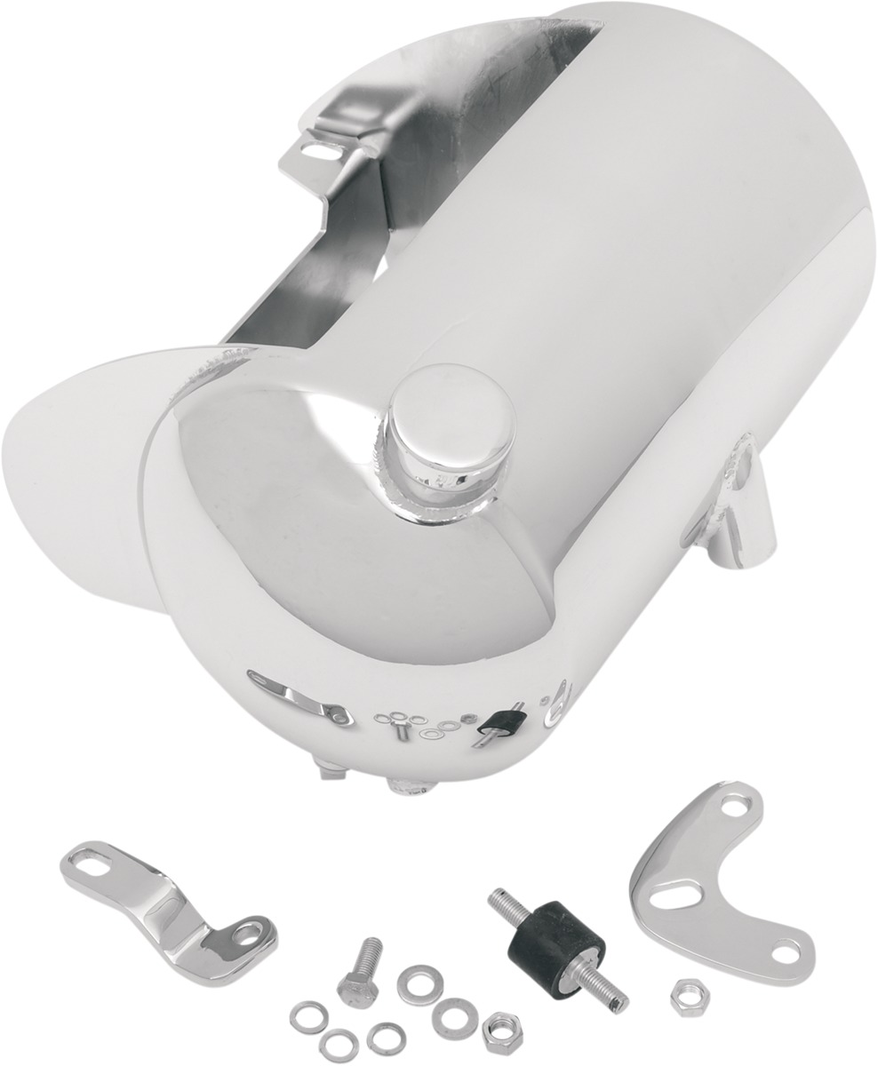 Drag Specialties Custom Oil Tank Chrome For Harley-Davidson Softail - Chrome oil tank with battery box For Harley Softail - Click Image to Close