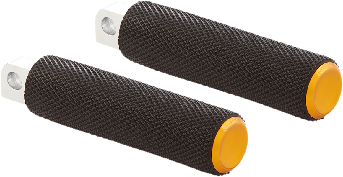 Arlen Ness Knurled Passenger Pegs Gold Fits 2018+ Softail - Click Image to Close